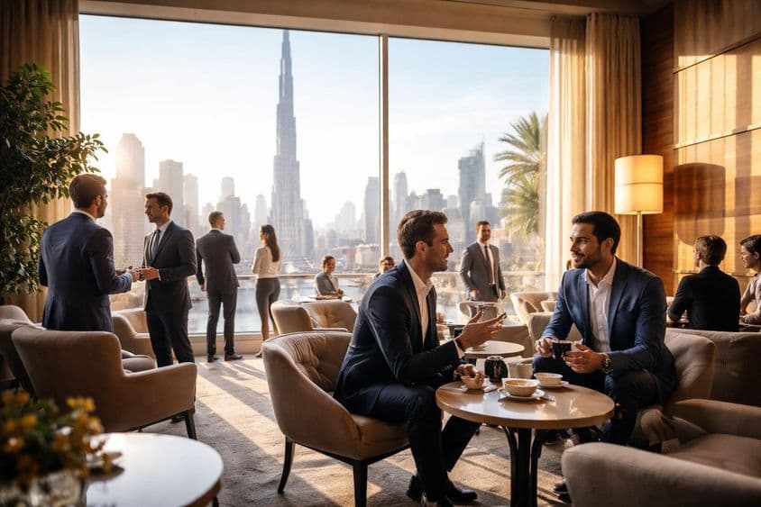 Dubai üzleti kapcsolatépítés atmoszféra