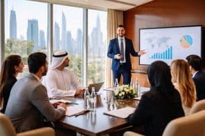 Dubai üzleti prezentáció hangulat