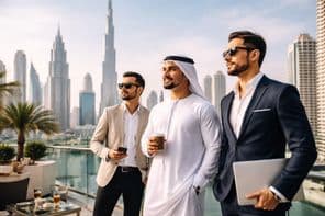 Sikeres üzletemberek Dubaj tetőn