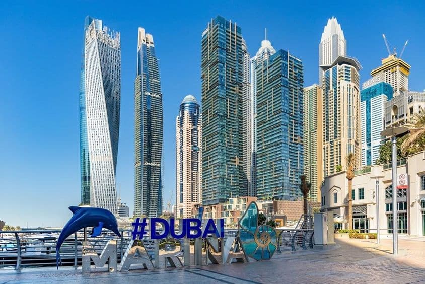 dekoratív Dubai Marina